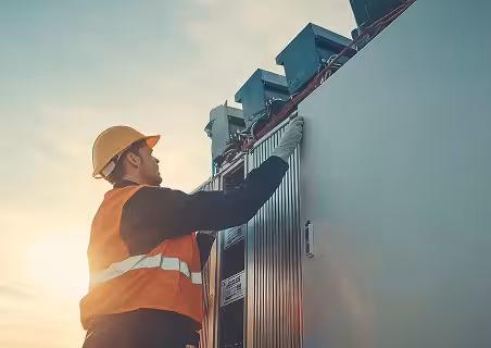 Smart-home-technology-visualization-1 Man installing smart energy